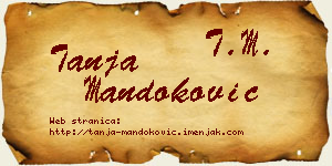 Tanja Mandoković vizit kartica